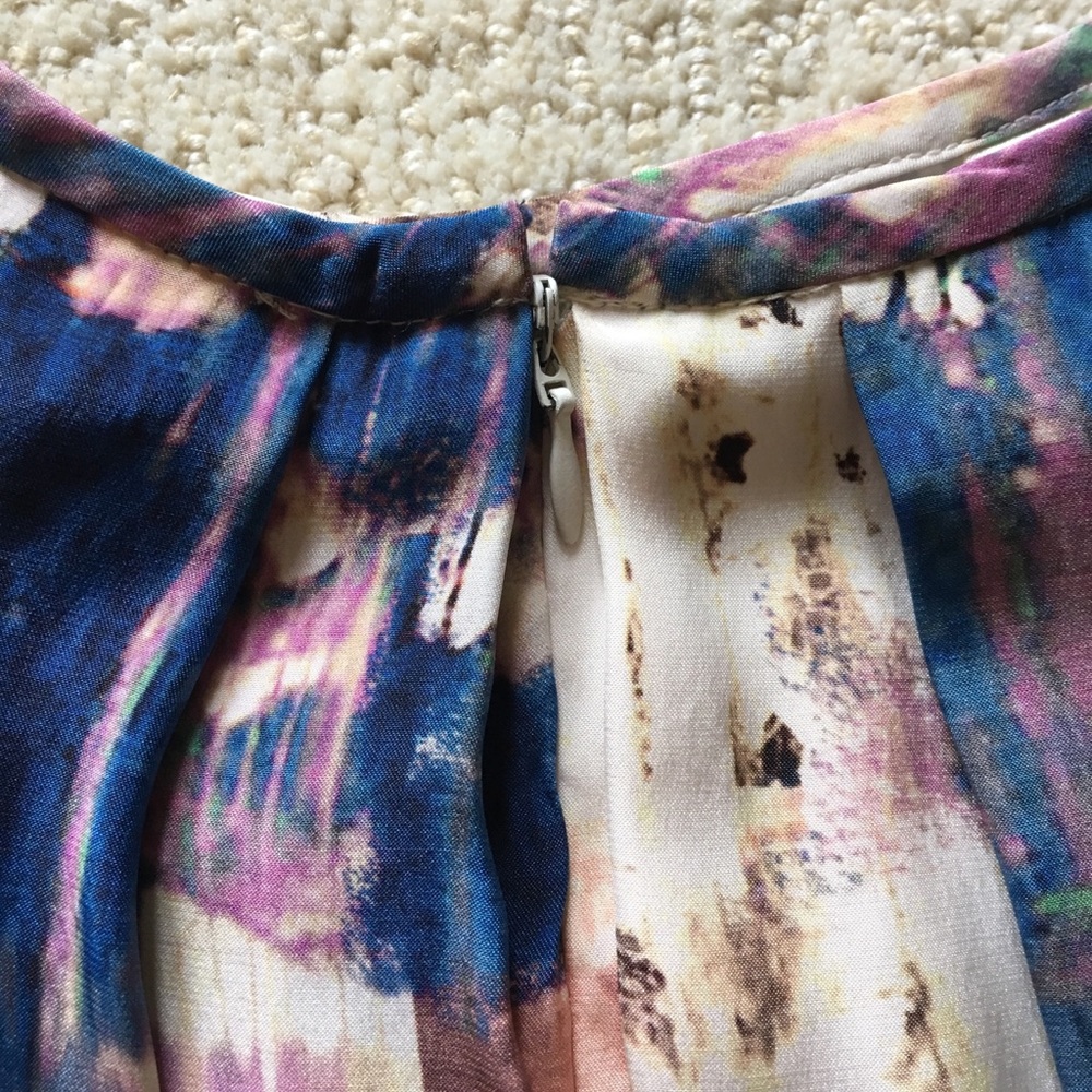 Tangerine NYC Silk Watercolor Dress - Picture 4 of 5